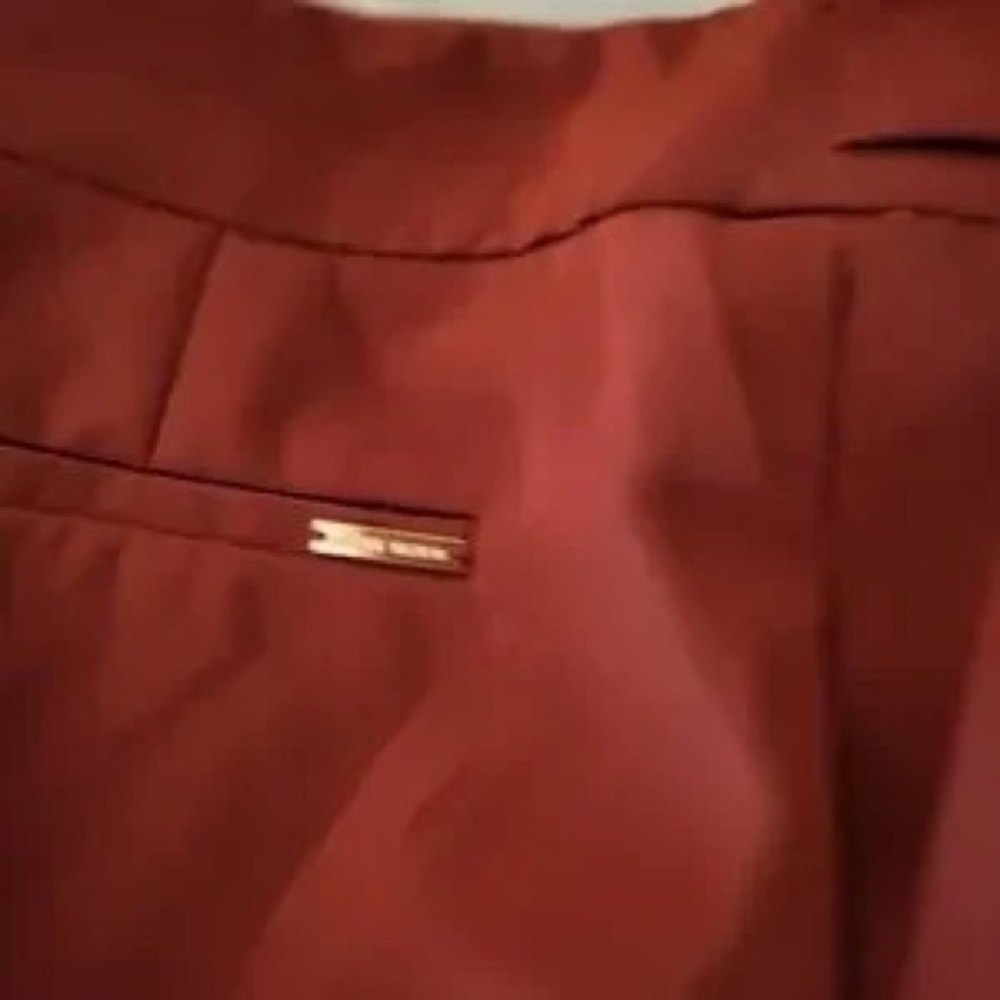 Men's Slim Stretch Pants in Rust Red - Picture 3 of 5